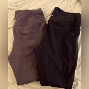 2 Pairs Reebok 7/8 Legging High Rise Women’s Large